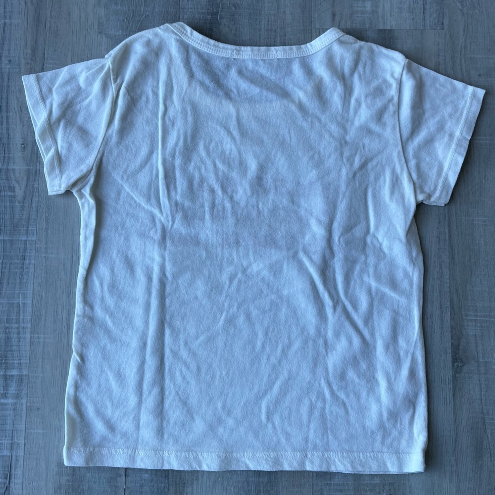 BRANDY MELVILLE White Short Sleeve Graphic Tee One Size - Picture 2 of 4